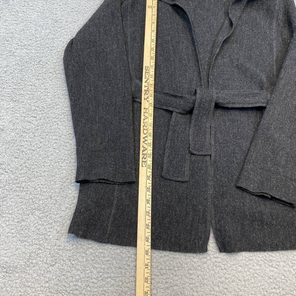 Beyond Threads Jacket L Gray Alpaca Wool Open Front Cardigan Sweater Lagenlook - Picture 5 of 10